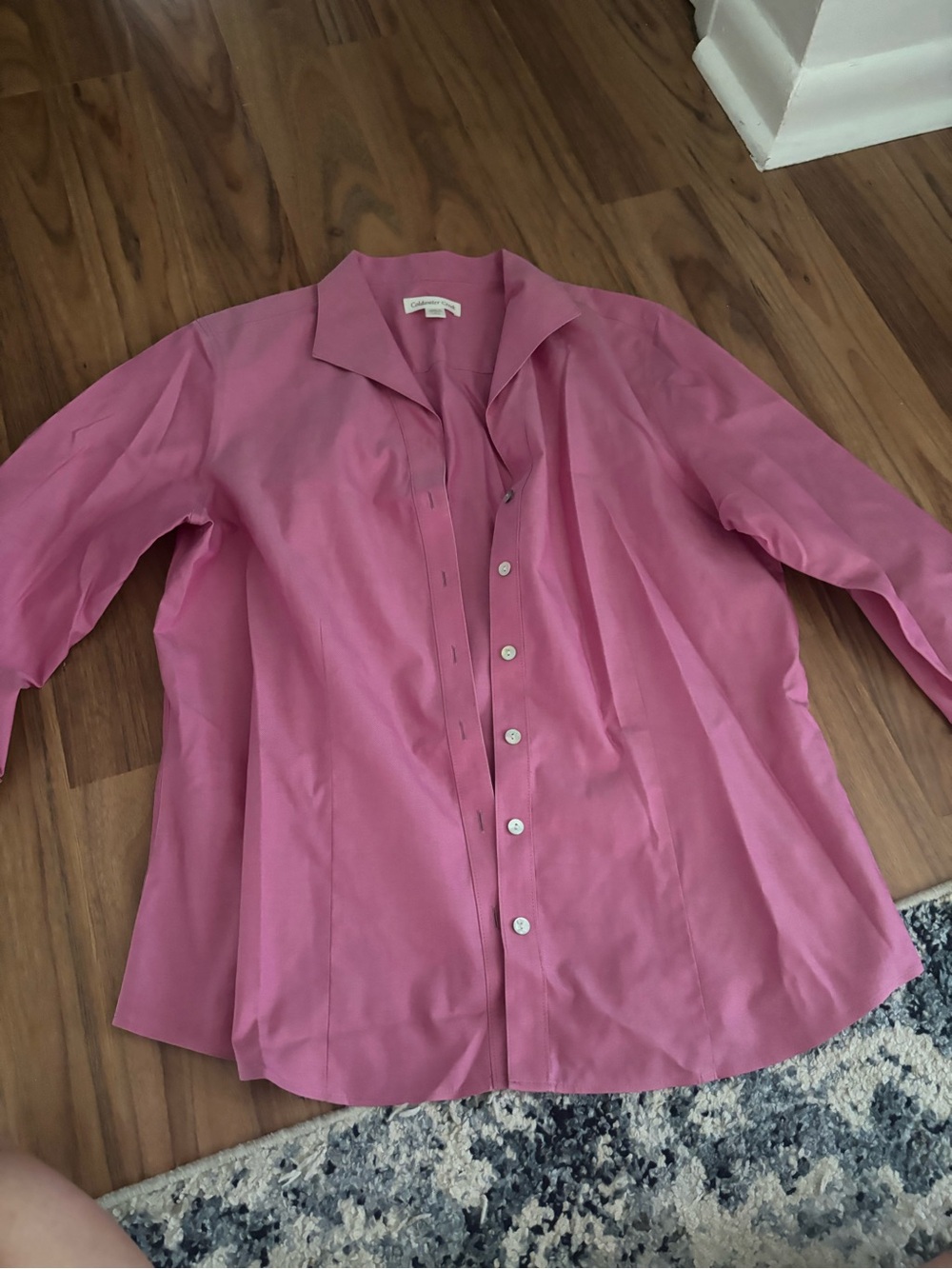 Coldwater Creek Raspberry Pink Button-Up Blouse